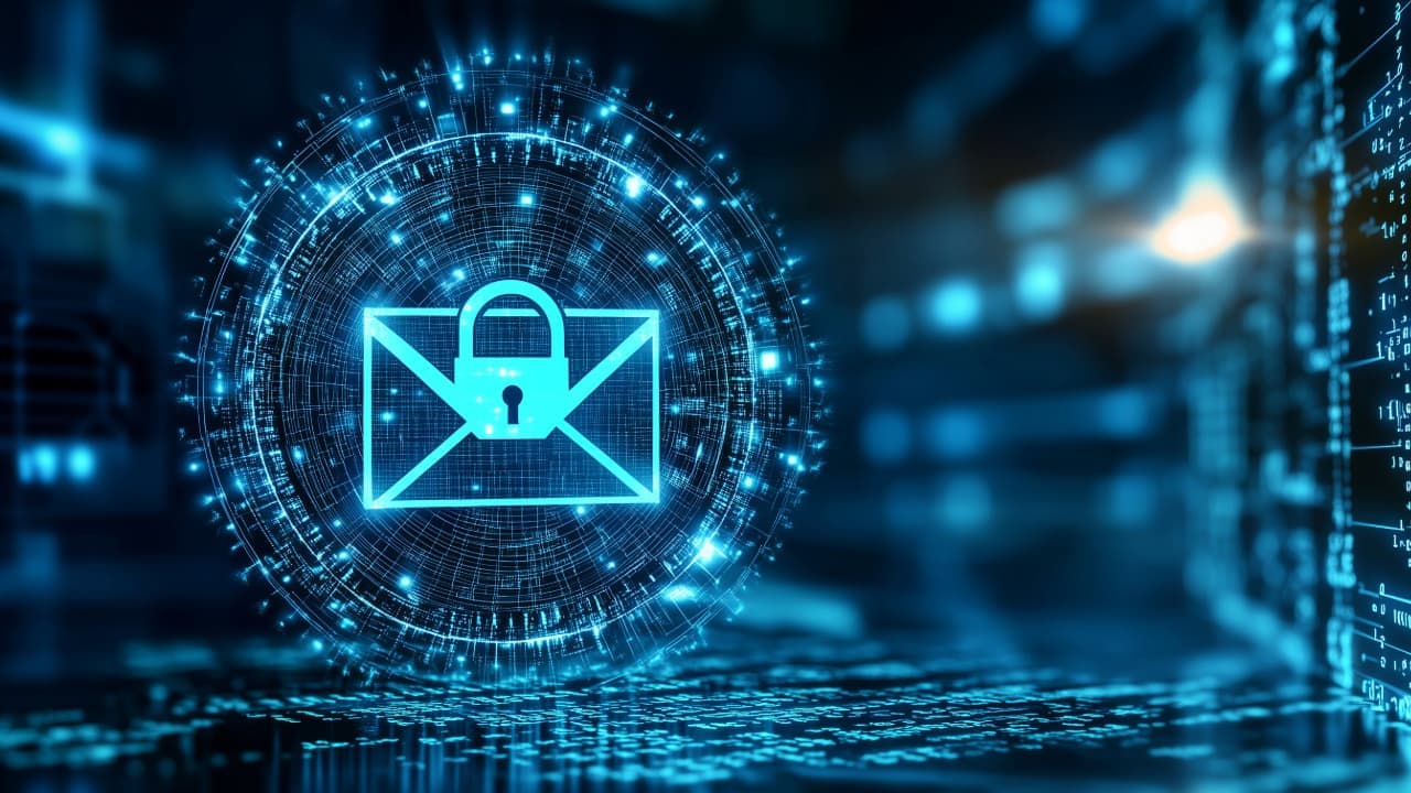 AI Digital Email Security Lock in Cyberspace